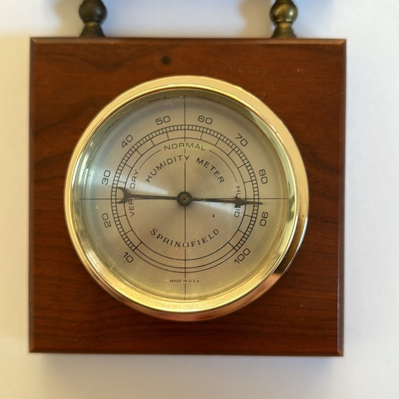 Vintage Weather Station Barometer Thermometer Springfield Instrument - Picture 5 of 6